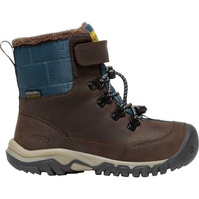 Boty KEEN GRETA BOOT WP YOUTH Junior, coffee bean/blue wing teal