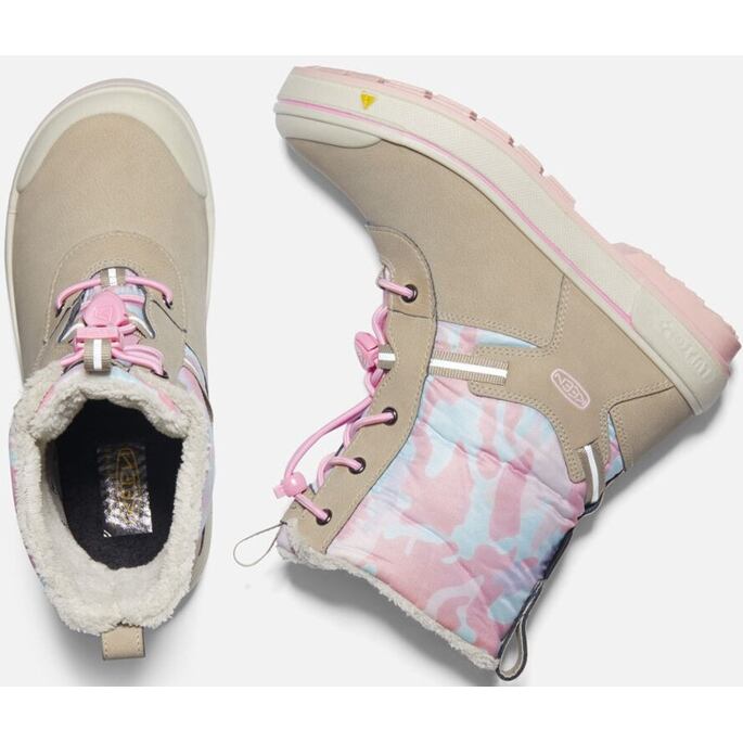 Dětské boty KEEN KELSA TALL WP CHILDREN, plaza taupe/pink blush