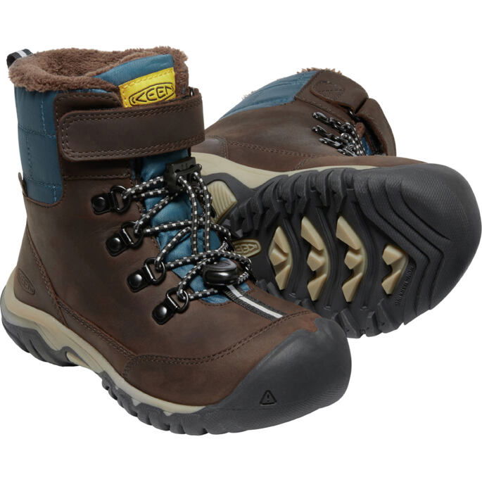 Boty KEEN GRETA BOOT WP YOUTH Junior, coffee bean/blue wing teal