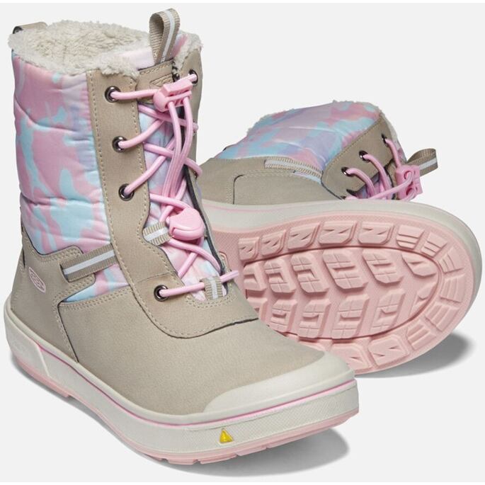 Dětské boty KEEN KELSA TALL WP CHILDREN, plaza taupe/pink blush