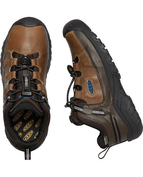 Dětské boty KEEN TARGHEE LOW WP YOUTH, coffee bean/bison