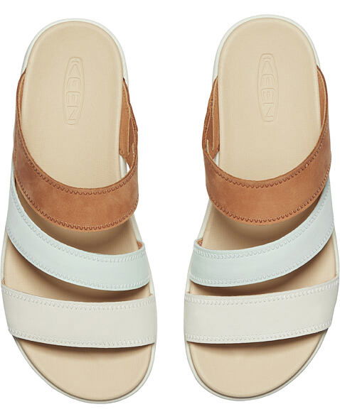 Šľapky KEEN ELLECITY SLIDE WOMEN Lady, natural leather/clearly aqua