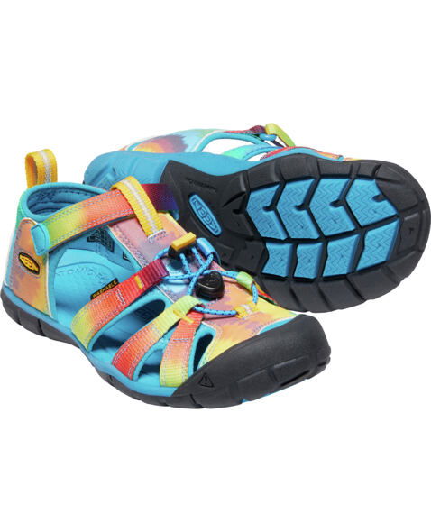 Detské sandále KEEN SEACAMP II CNX YOUTH, vivid blue/original tie dye