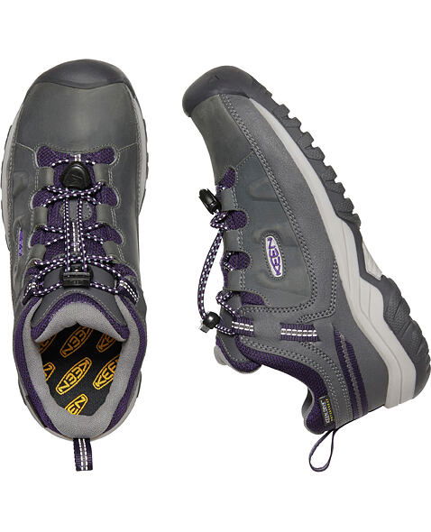 Dětské boty KEEN TARGHEE LOW WP YOUTH, magnet/tillandsia purple