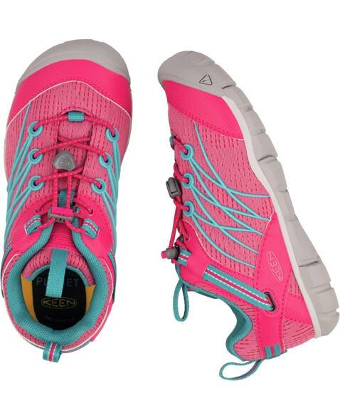Dětské boty KEEN CHANDLER CNX YOUTH, bright pink/lake green