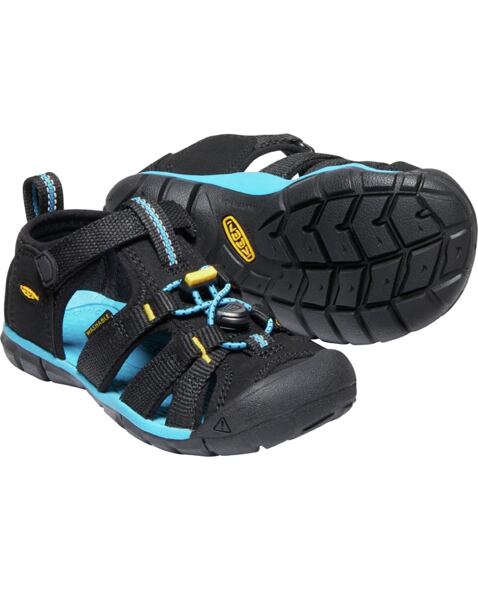 Dětské sandály KEEN SEACAMP II CNX CHILDREN, black/keen yellow