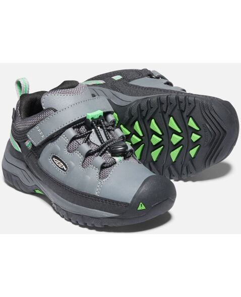 Detské topánky KEEN TARGHEE LOW WP CHILDREN, steel grey/irish green