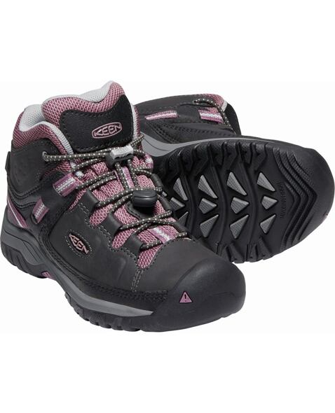 Dětské boty KEEN TARGHEE MID WP YOUTH, raven/tulipwood