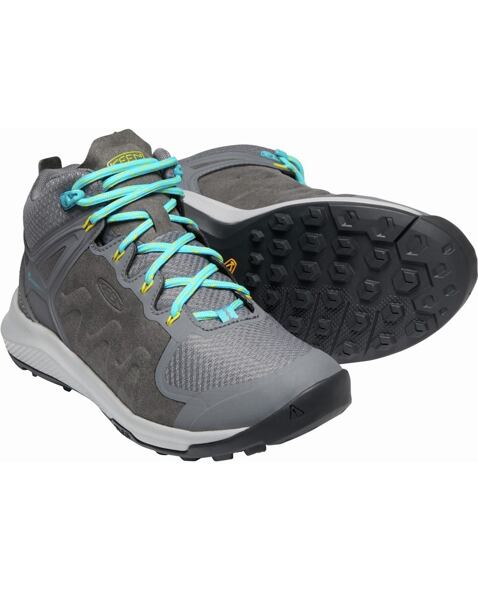 Topánky KEEN EXPLORE MID WP WOMEN Lady, steel grey/bright turquoise
