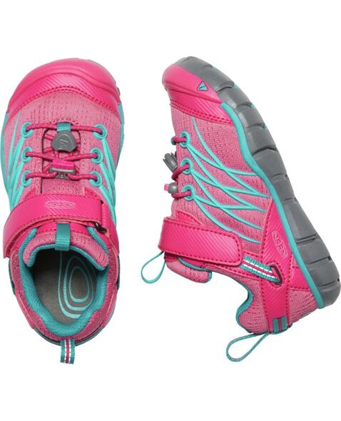 Dětské boty KEEN CHANDLER CNX CHILDREN, bright pink/lake green