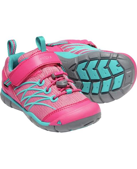 Dětské boty KEEN CHANDLER CNX CHILDREN, bright pink/lake green