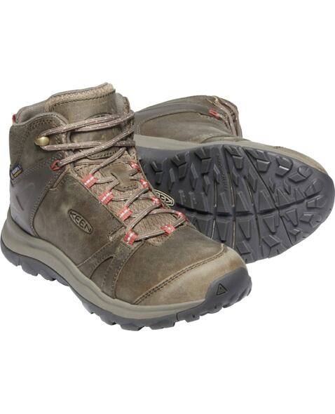 Dámské boty KEEN TERRADORA II LEATHER MID WP W, brindle/redwood